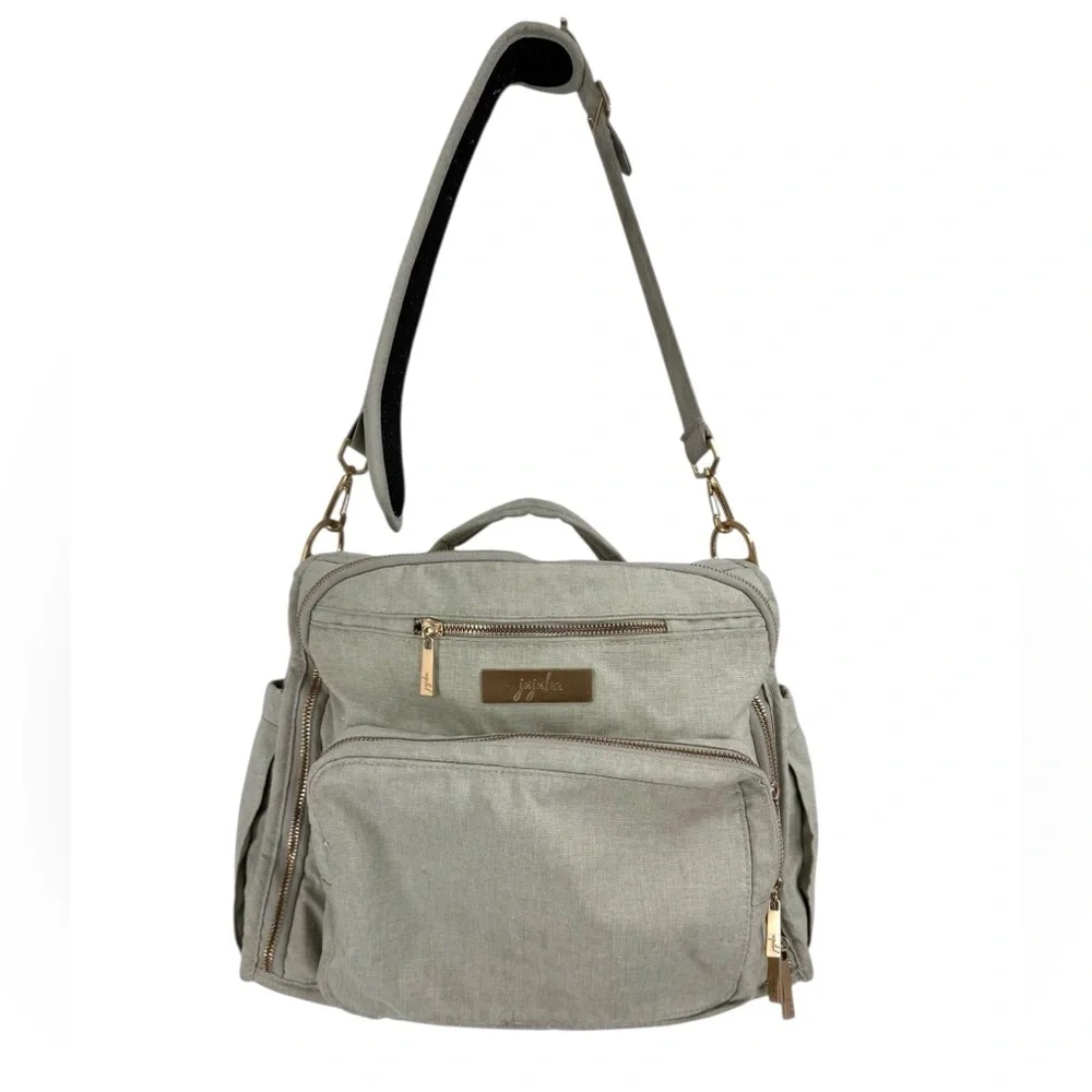 Jujube Be Prepared Diaper Bag Gray Gold Hardware Large Capacity Travel Tote
